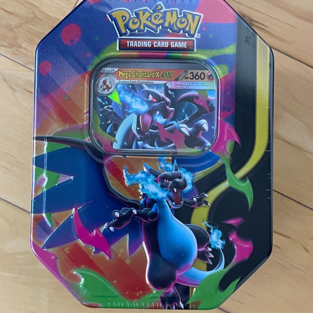 Pokémon-Trading Card Game- Mega Charizard X Tin